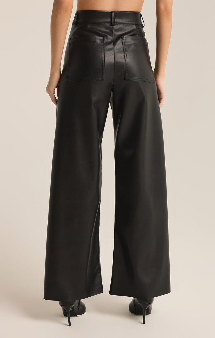 Pants Rilynn Faux Leather Pant Black