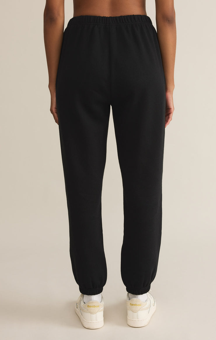 Pants Classic Boyfriend Fleece Jogger Black