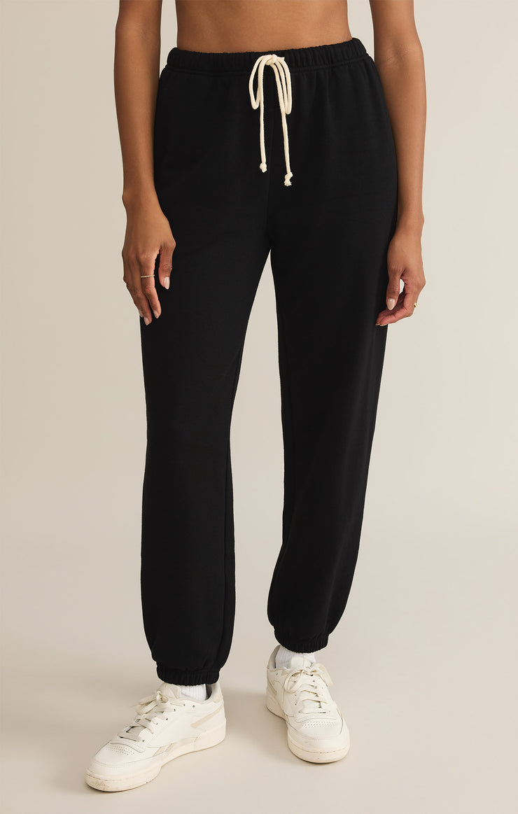 Pants Classic Boyfriend Fleece Jogger Black