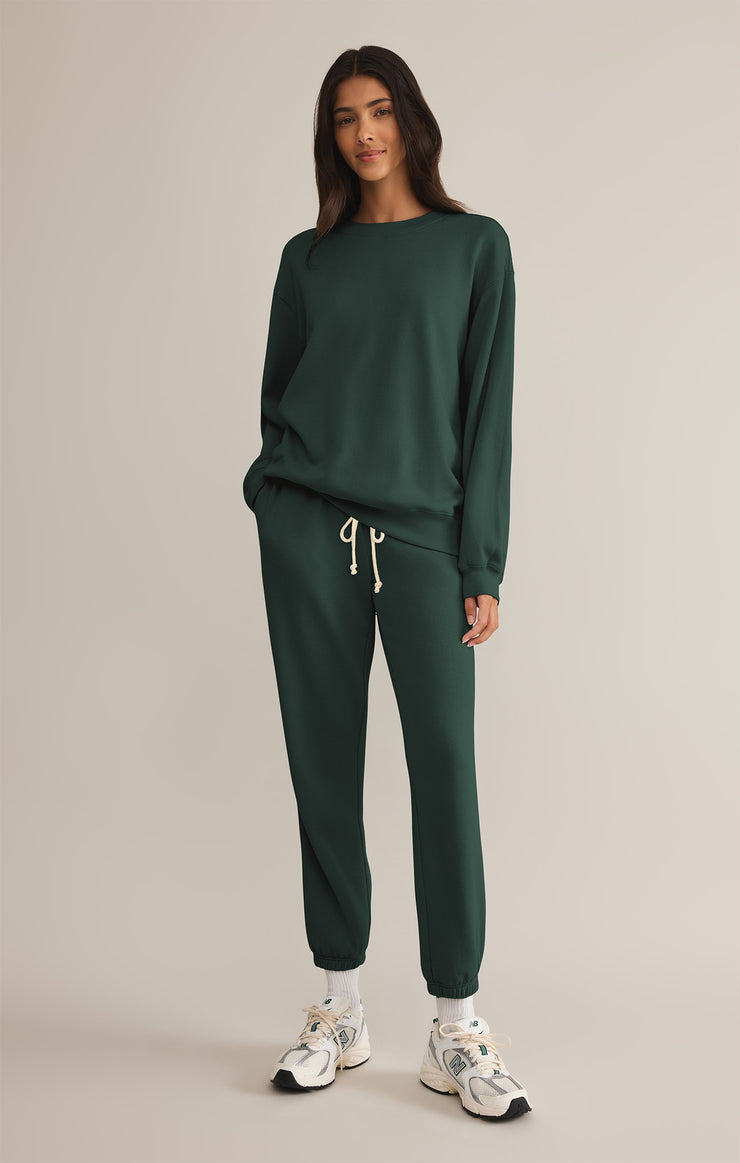 Pants Classic Boyfriend Fleece Jogger Cyprus Green