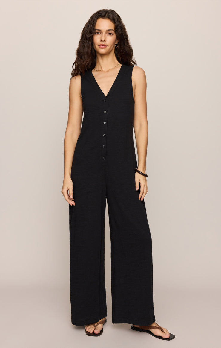 Pants Solace Textured Slub Jumpsuit Black
