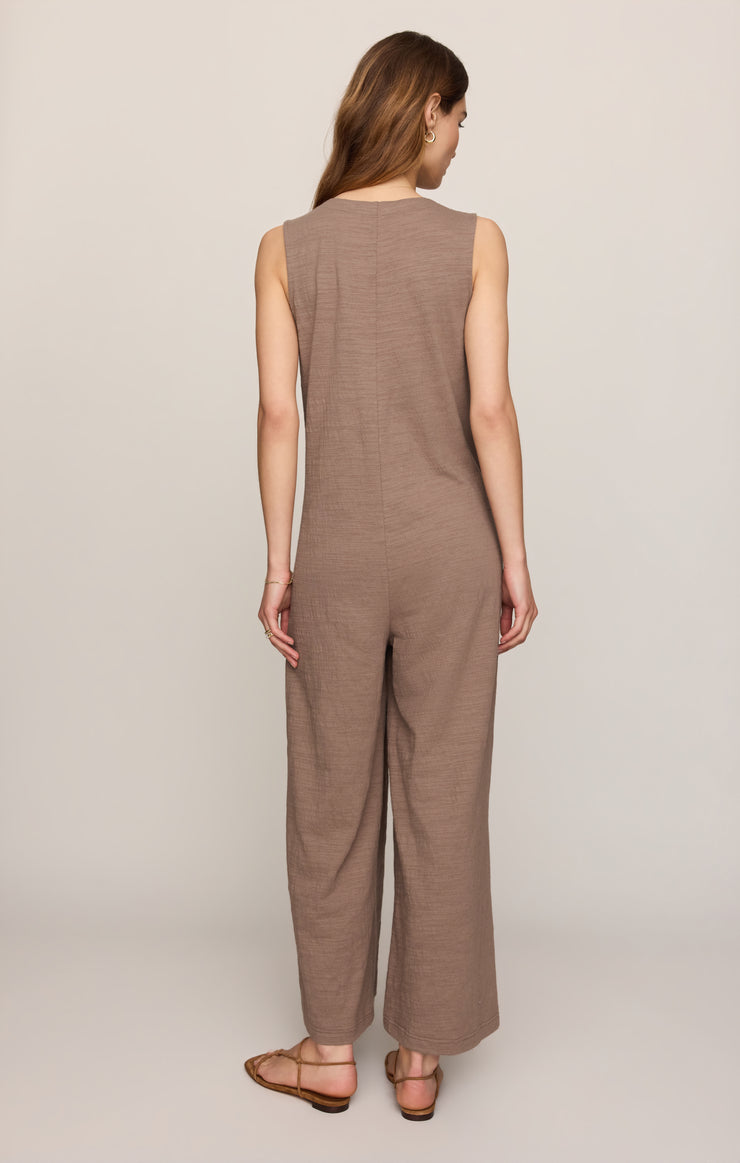 Pants Solace Textured Slub Jumpsuit Perfectly Taupe