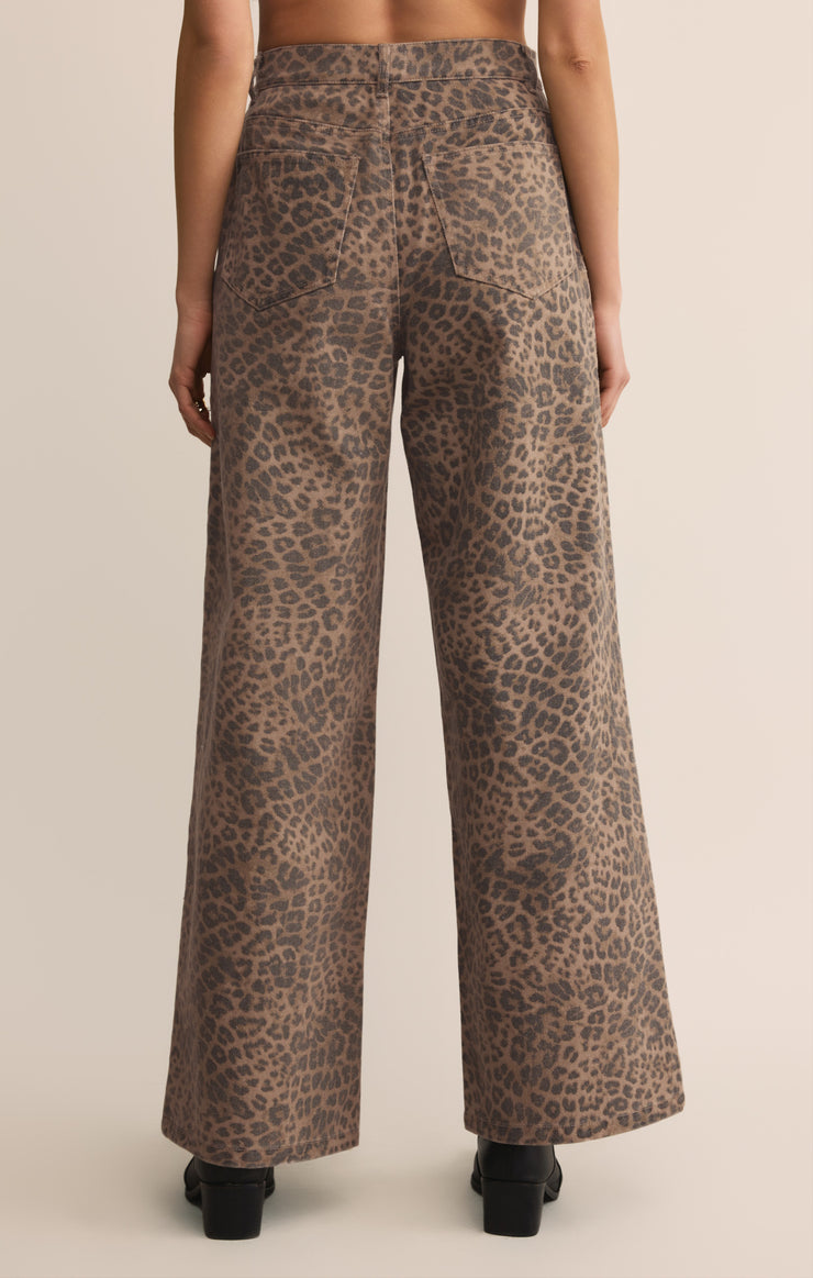 Pants Marli Denim Leopard Pant Desert Tan