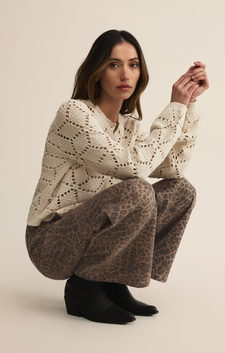Pants Marli Denim Leopard Pant Desert Tan