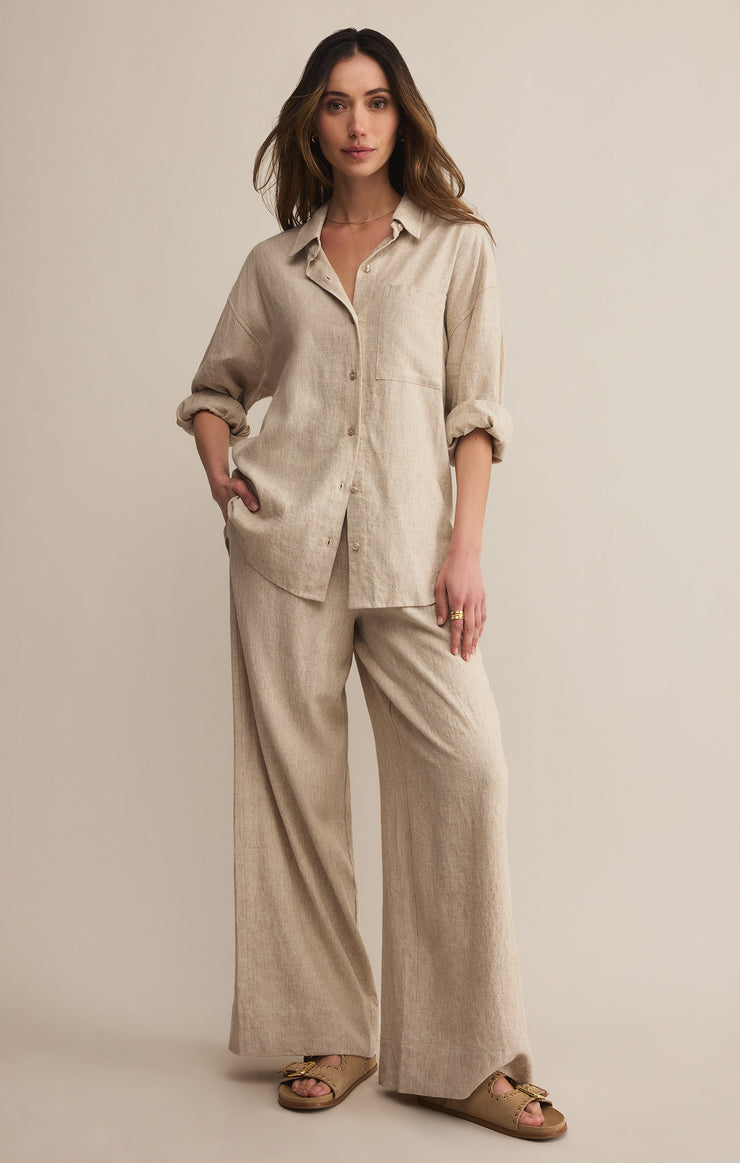 Pants Henri Washed Linen Pant Flax