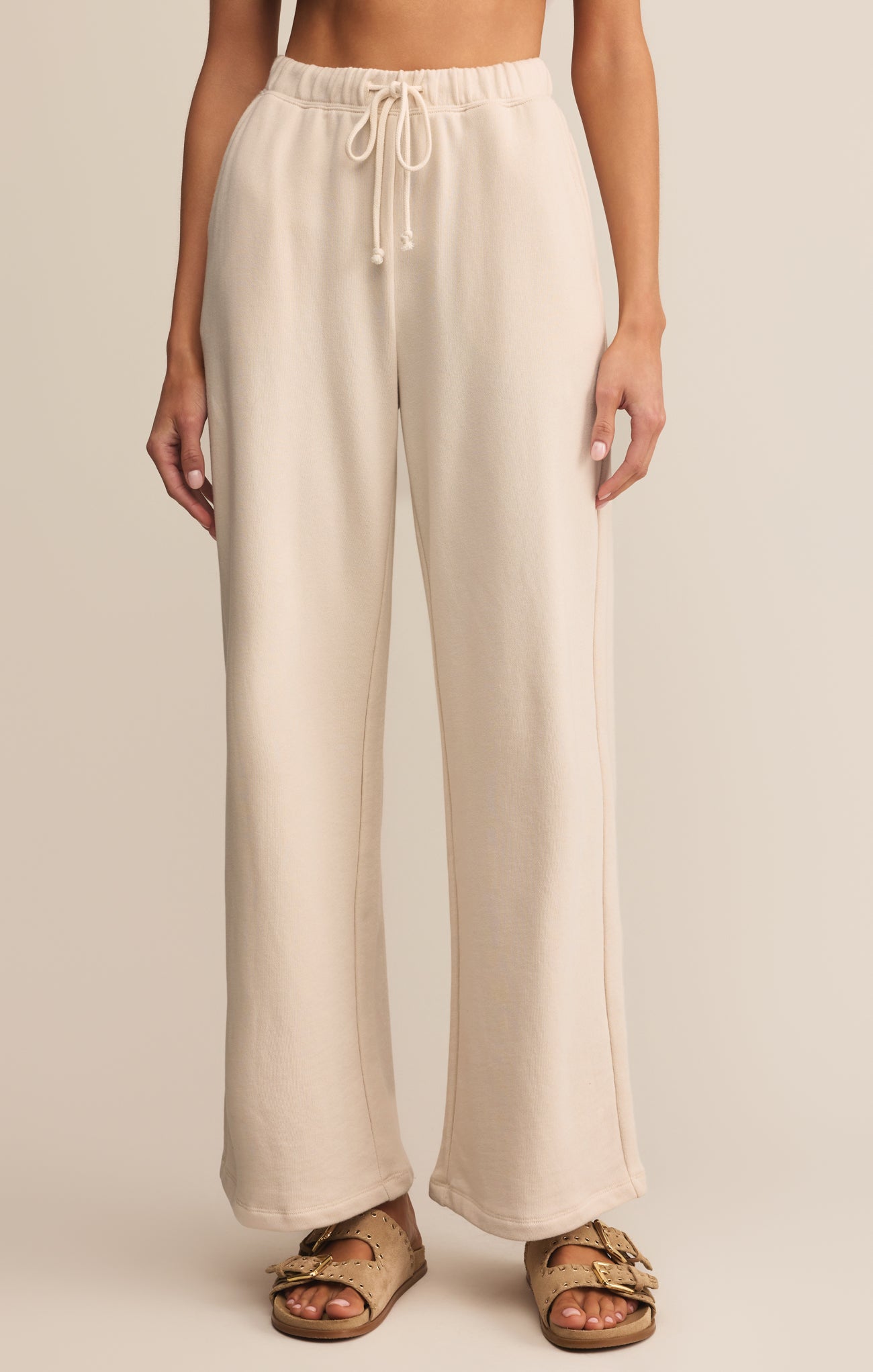 【ミルク】1tuck straight pants lapiis Lindie Straight Leg Suiting Pants - Sand | MESHKI US