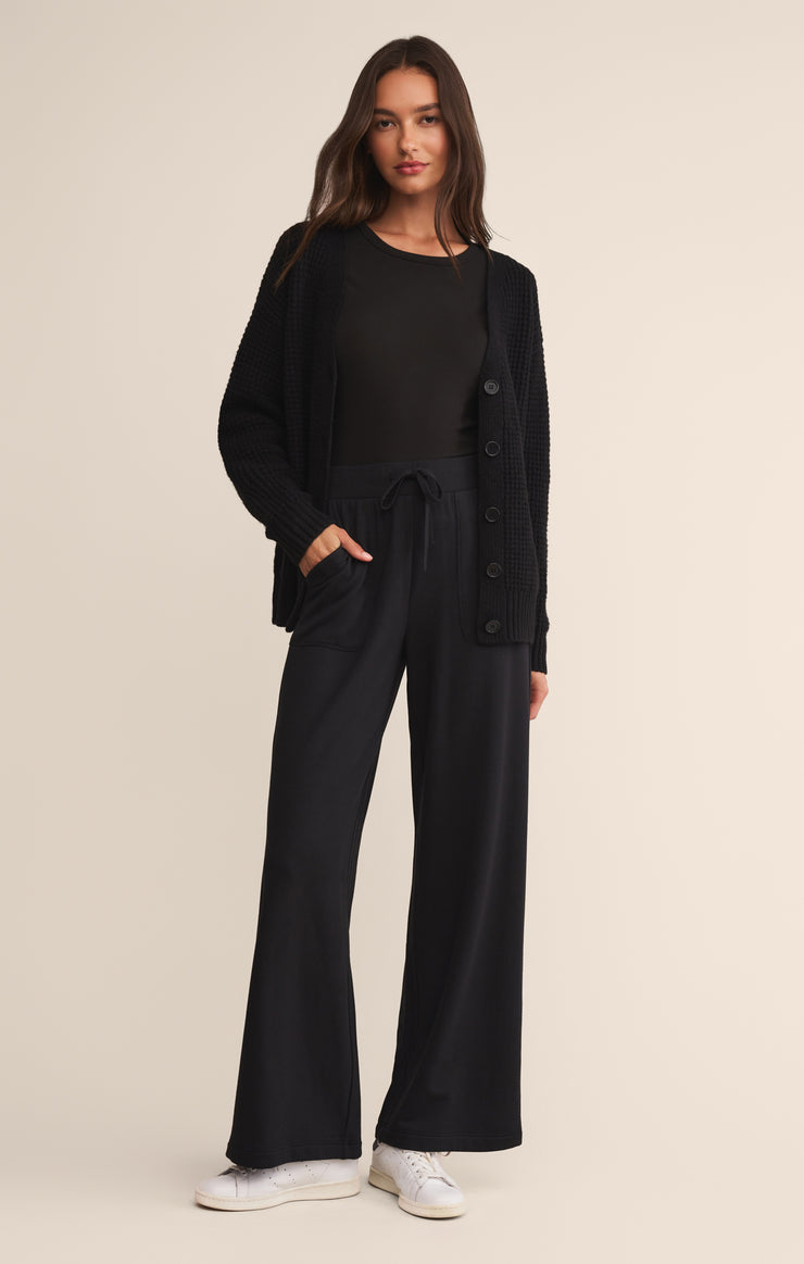 Pants Layover Modal Fleece Pant Black