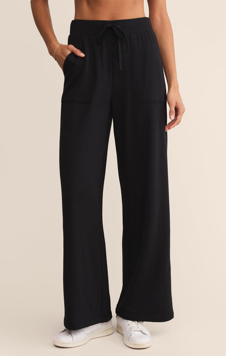 Pants Layover Modal Fleece Pant Black