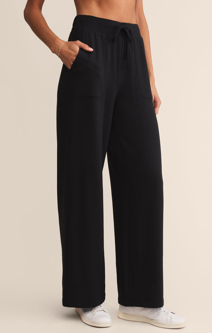 Pants Layover Modal Fleece Pant Black