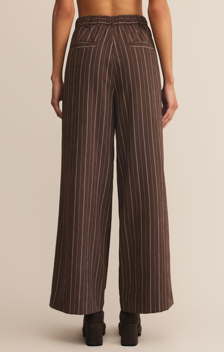 Pants Alma Pinstripe Wide Leg Pant Chocolate Cherry