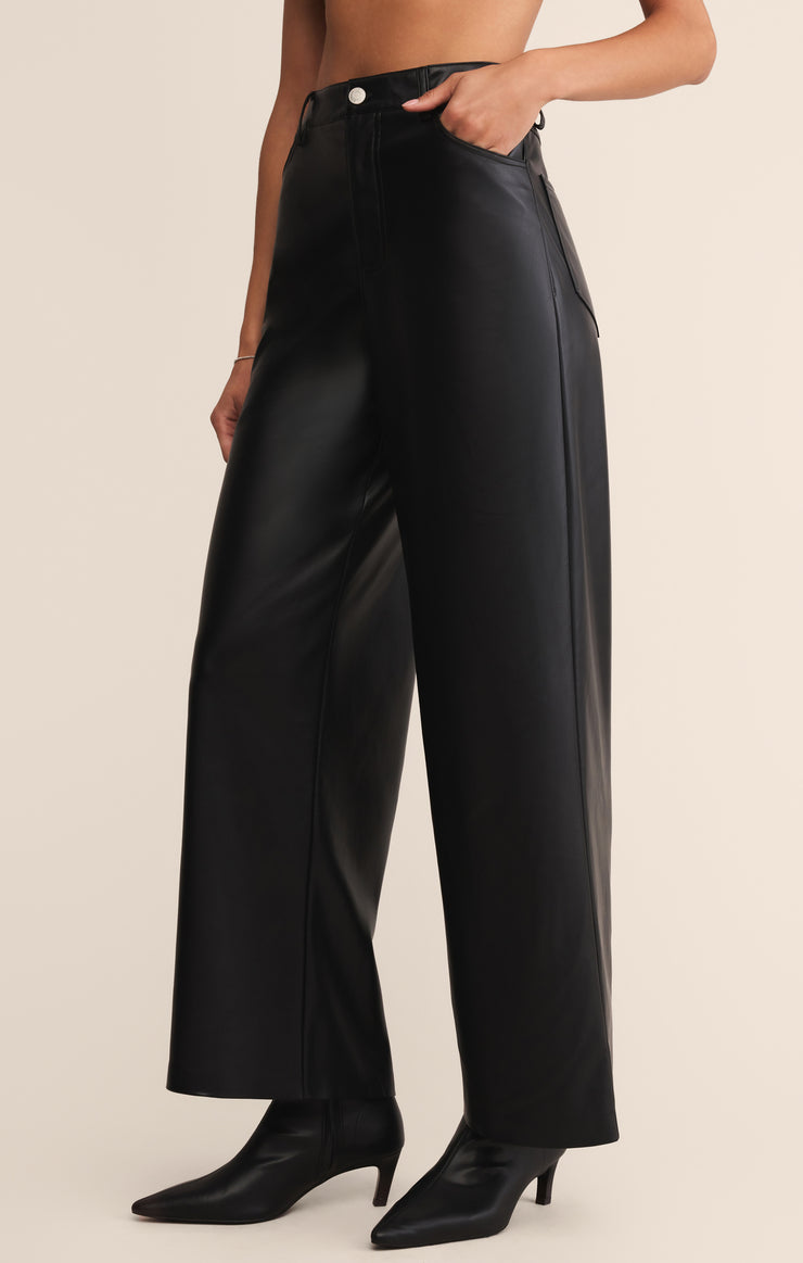 Marli Wide Leg Faux Leather Pant Marli Wide Leg Faux Leather Pant