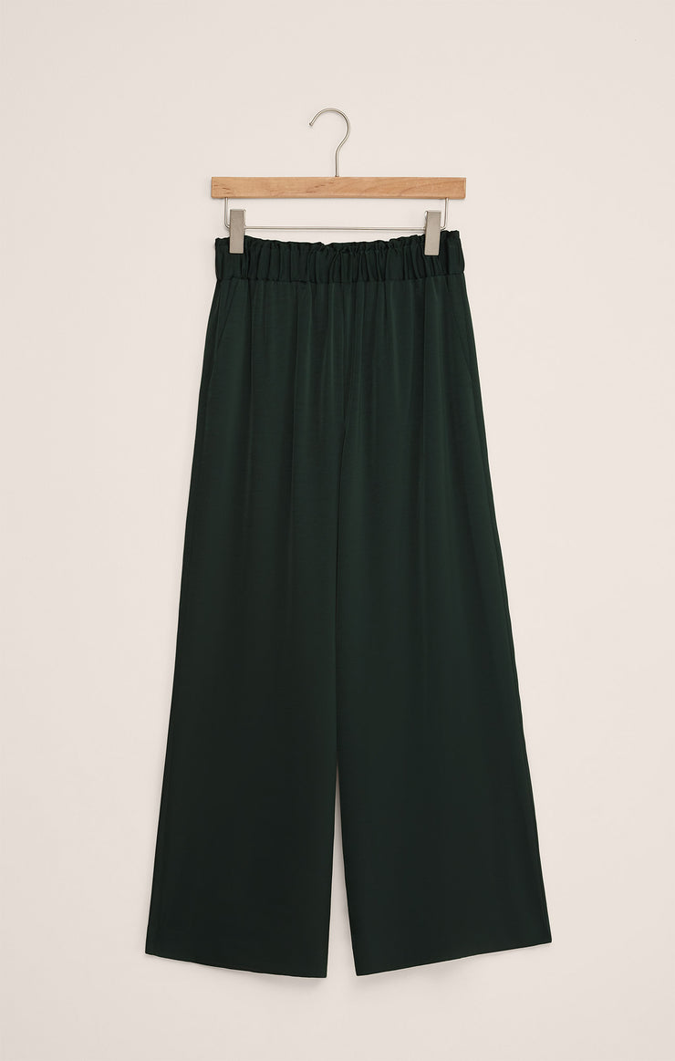 Pants Isolde Wide Leg Satin Pant Garland Green
