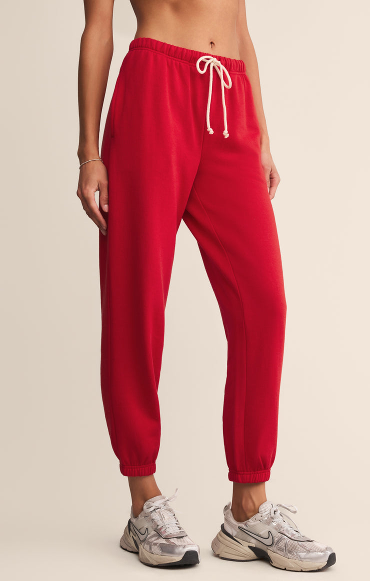 Pants Classic Boyfriend Jogger Festive Red