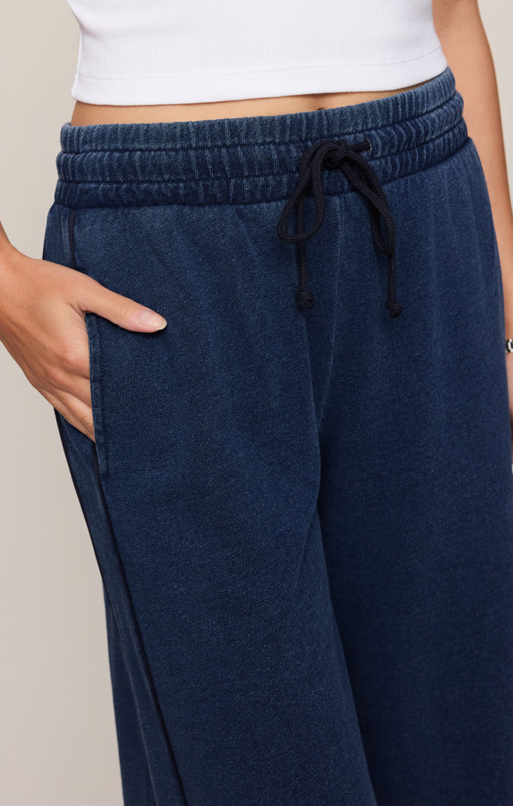 Sport Stripe Knit Denim Pant