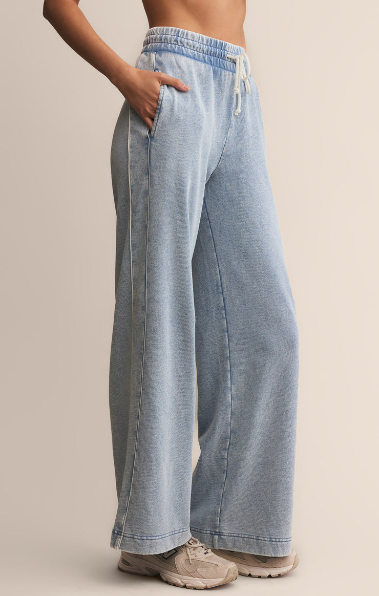 Pants Sport Stripe Knit Pant Washed Indigo