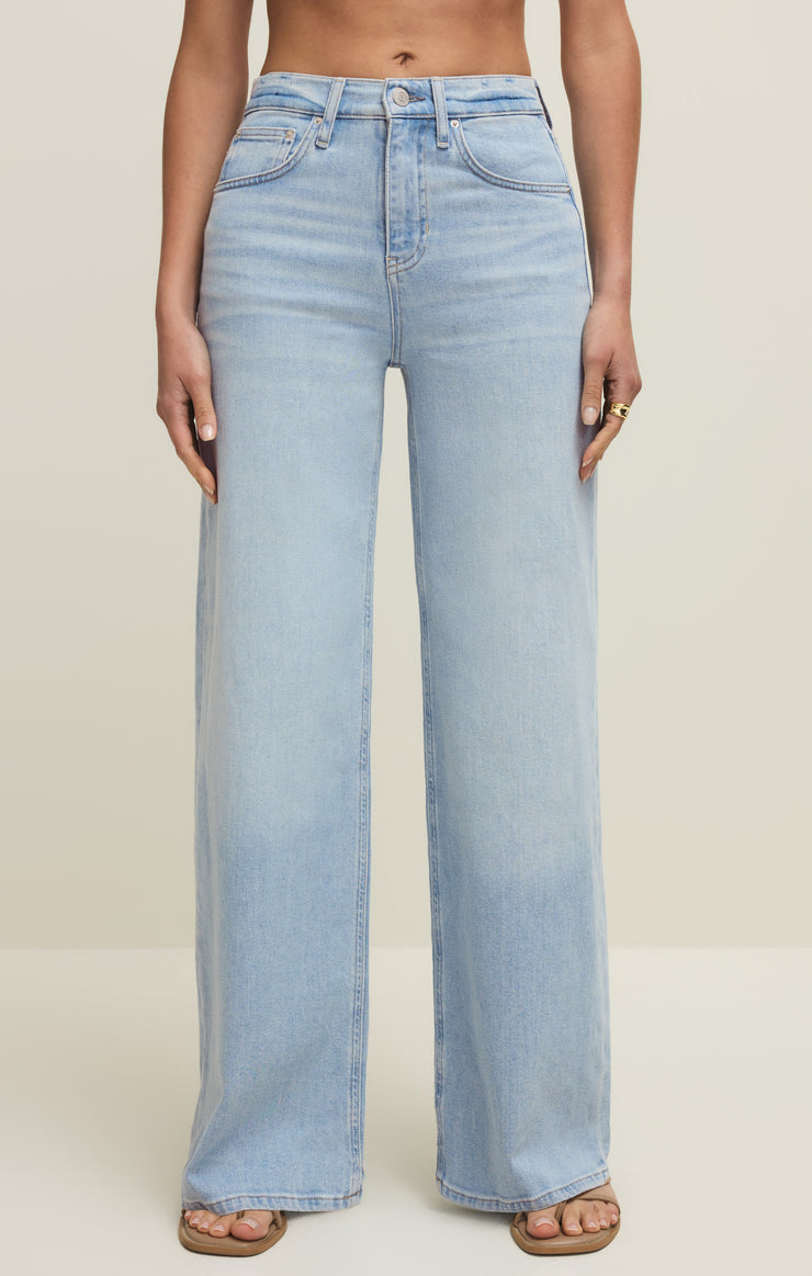 Pants Nova High Rise Wide Leg Denim Pant Azul