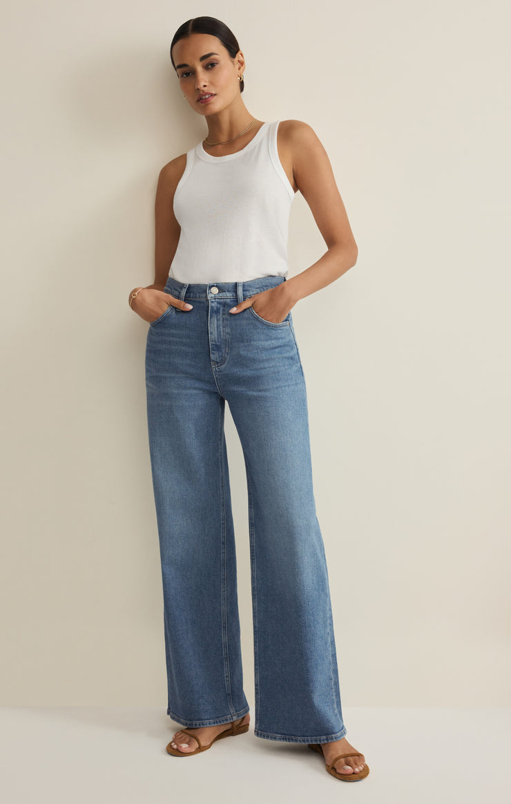 Pants Nova High Rise Wide Leg Denim Pant Fresca