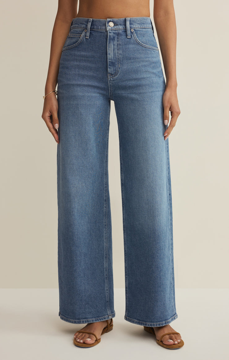 Pants Nova High Rise Wide Leg Denim Pant Fresca