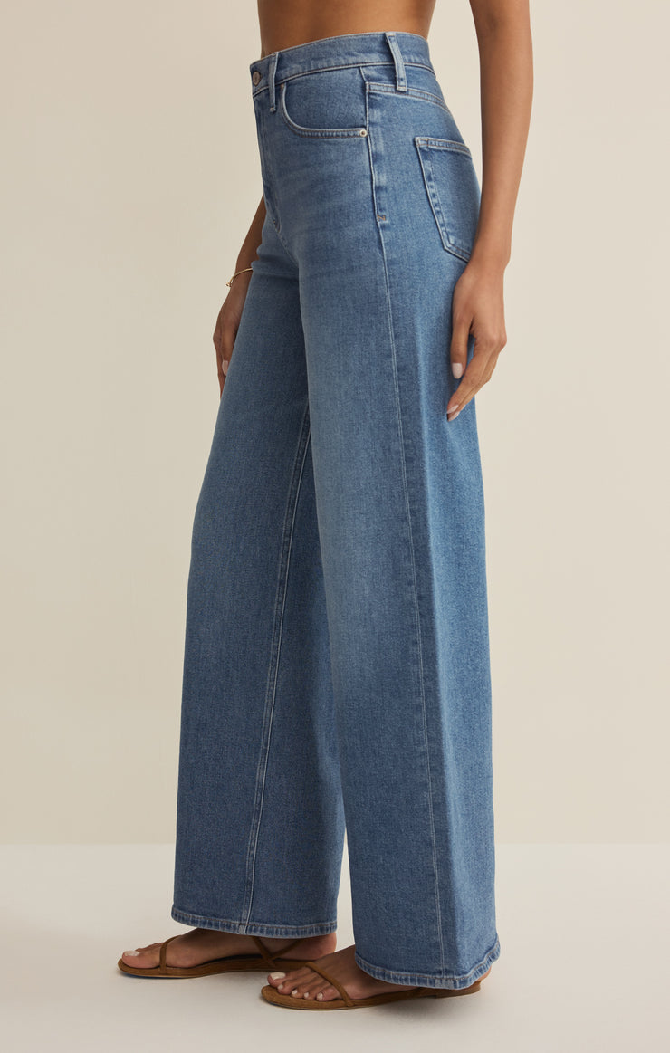 Pants Nova High Rise Wide Leg Denim Pant Fresca