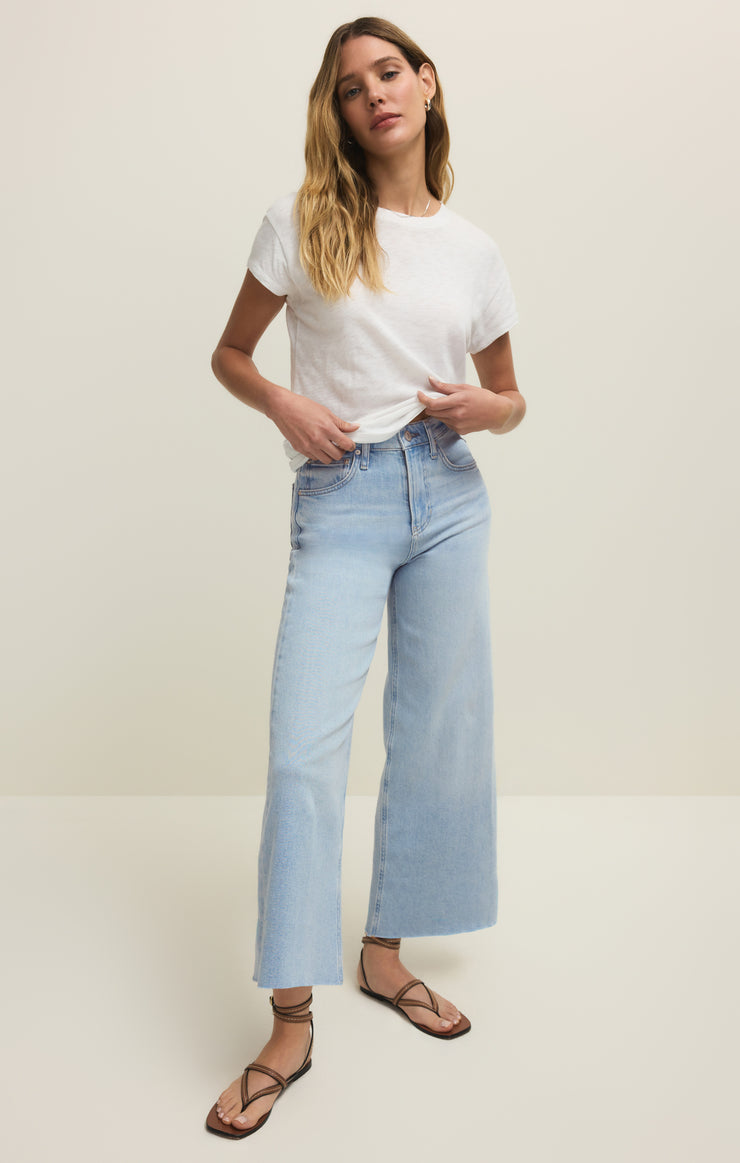 Pants Nova High Rise Denim Crop Pant Azul