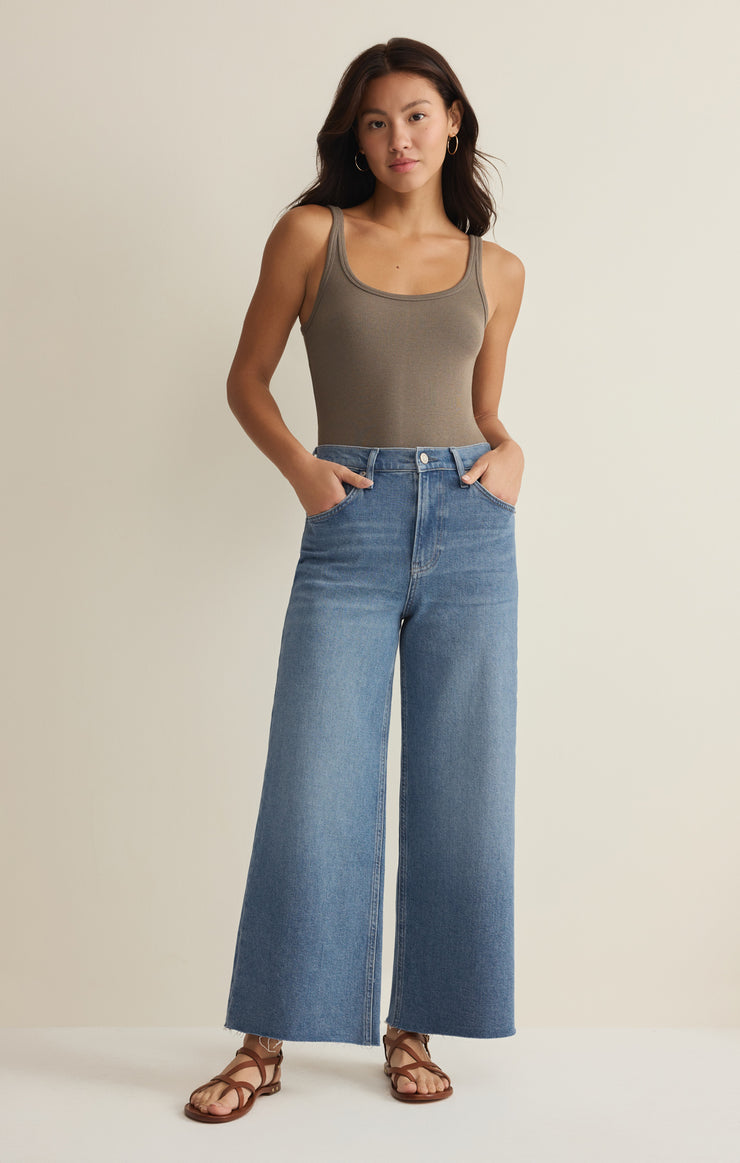 Pants Nova High Rise Denim Crop Pant Fresca