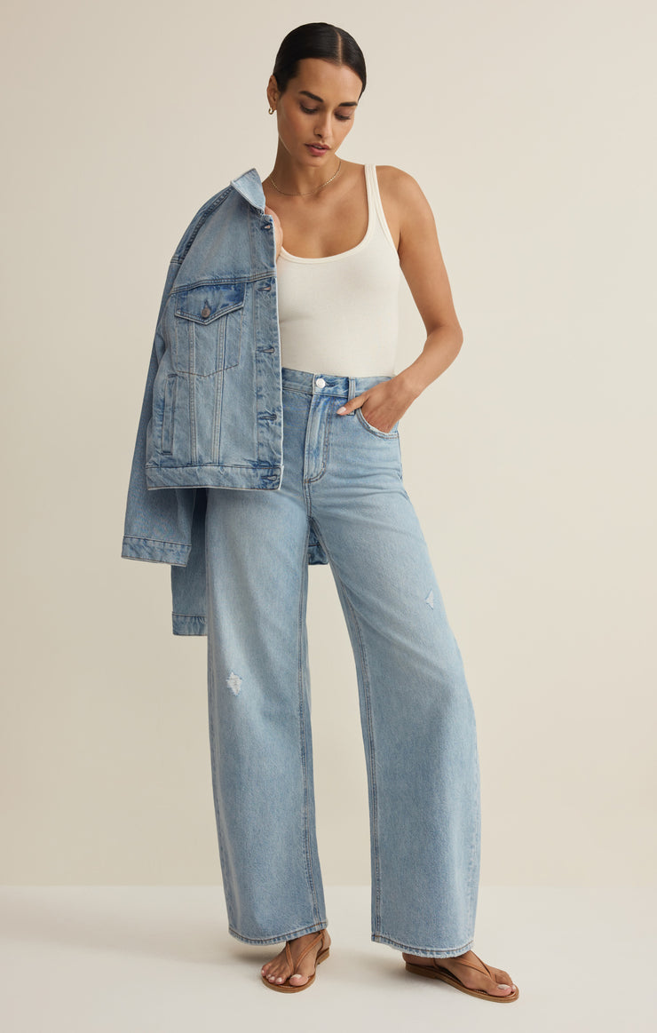 Pants Remi High Rise Denim Bowed Pant Remi High Rise Denim Bowed Pant