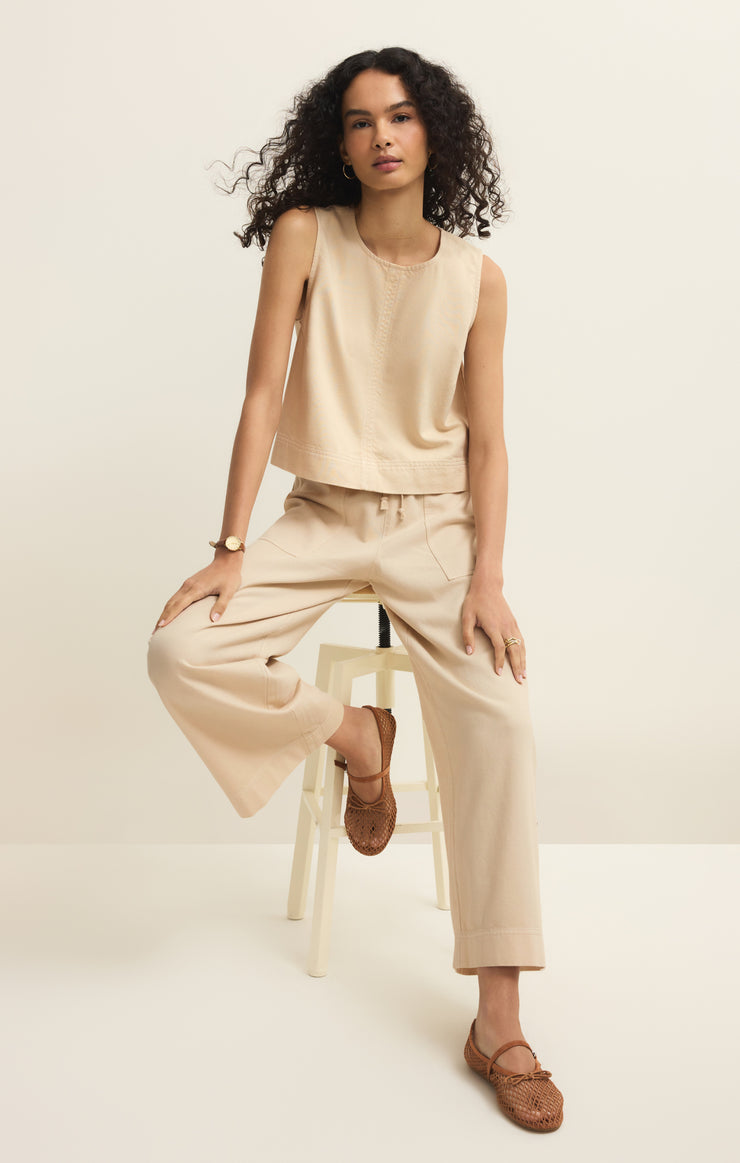 Pants Daycation Twill Ankle Pant Parchment