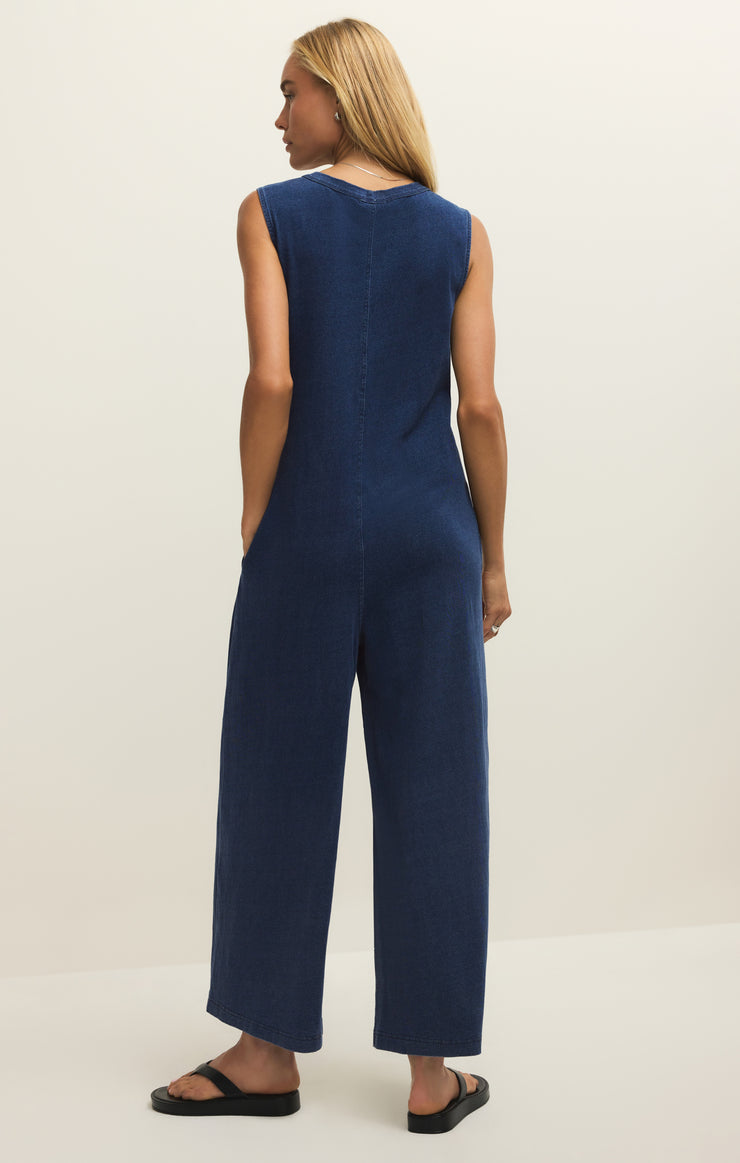 Pants Fiona Jersey Denim Jumpsuit Indigo