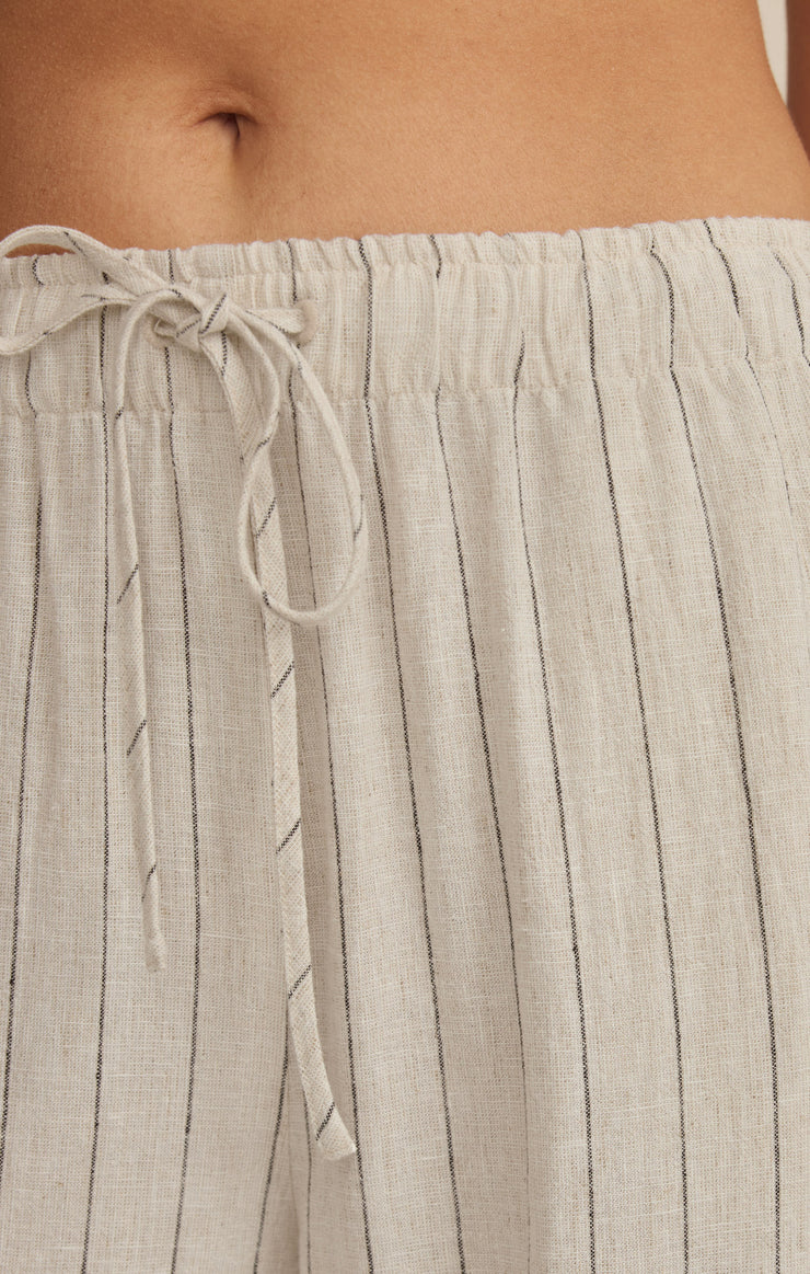 Pants Henri Striped Linen Wide Leg Pant Linen