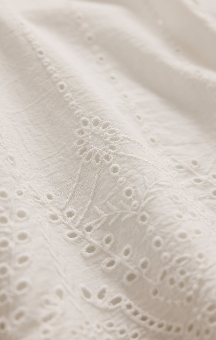 Tops Oceanside Embroidered Top White