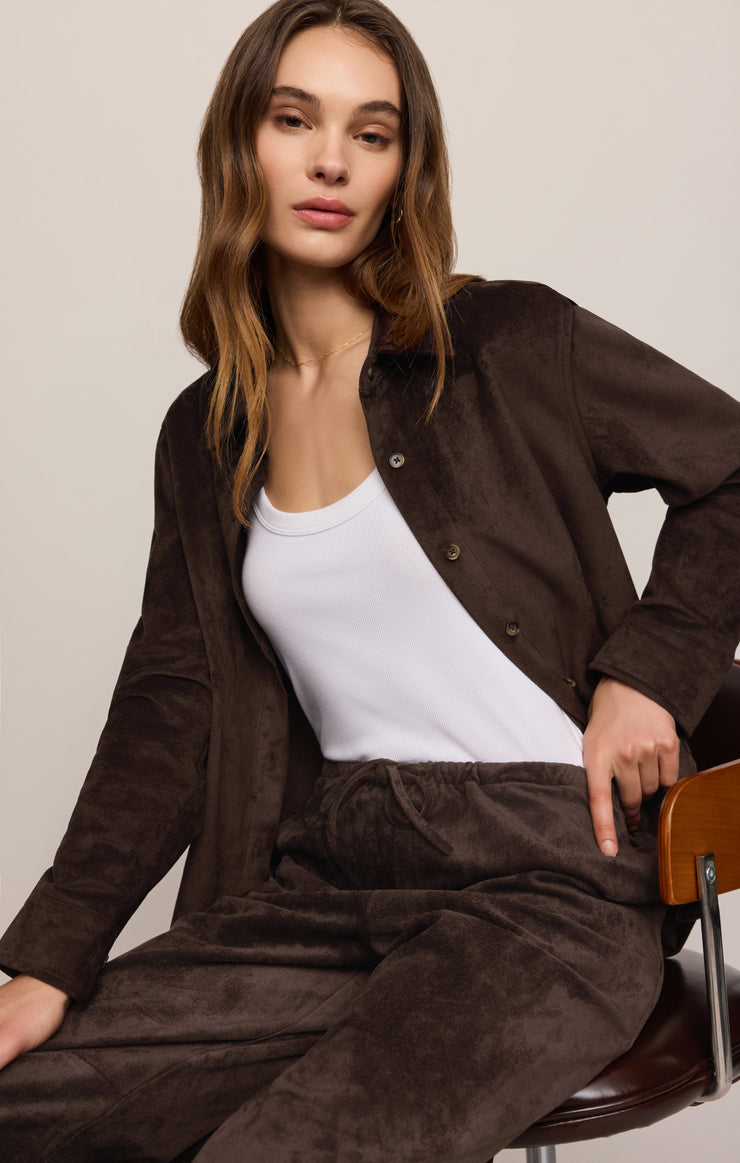 Pants Drift Faux Suede Pant Dark Roast