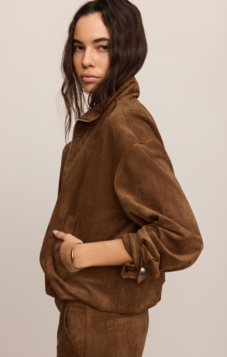 Cecile Faux Suede Wide Leg Pant