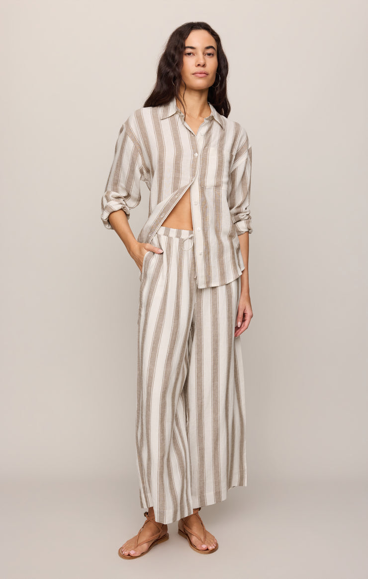 Pants The Perfect Linen Striped Pant Light Toffee