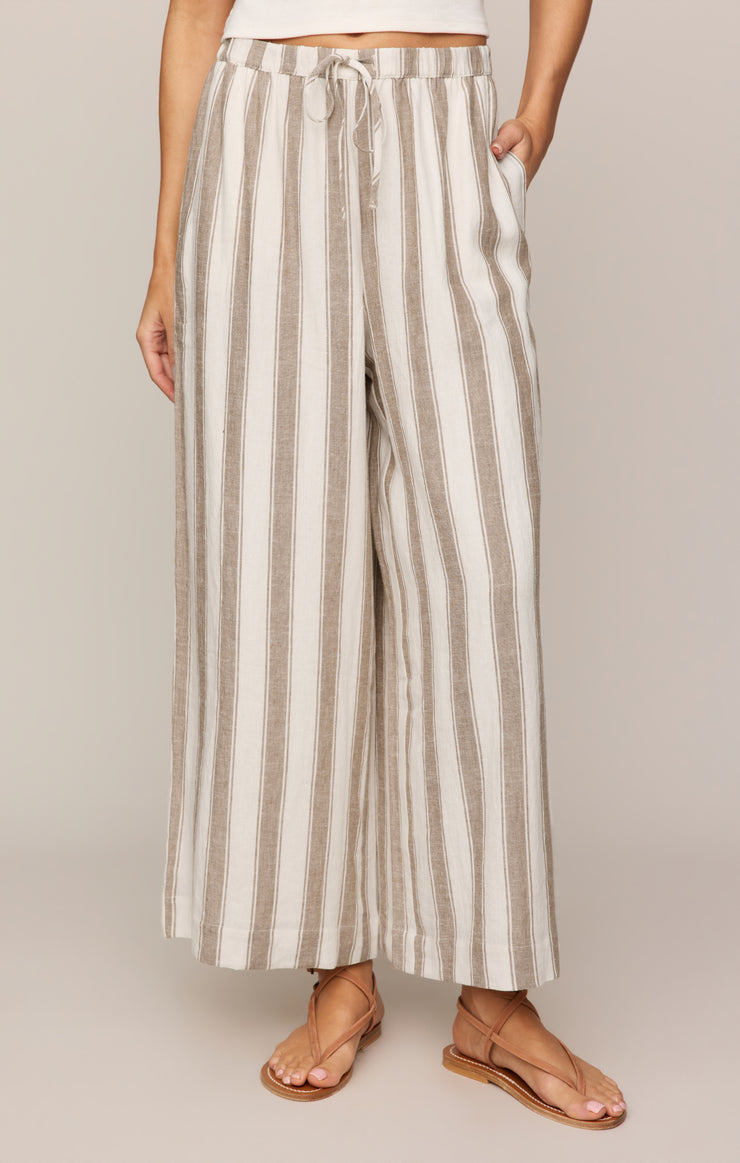 Pants The Perfect Linen Striped Pant Light Toffee