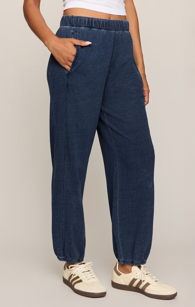 Pants Janie Knit Denim Jogger Indigo