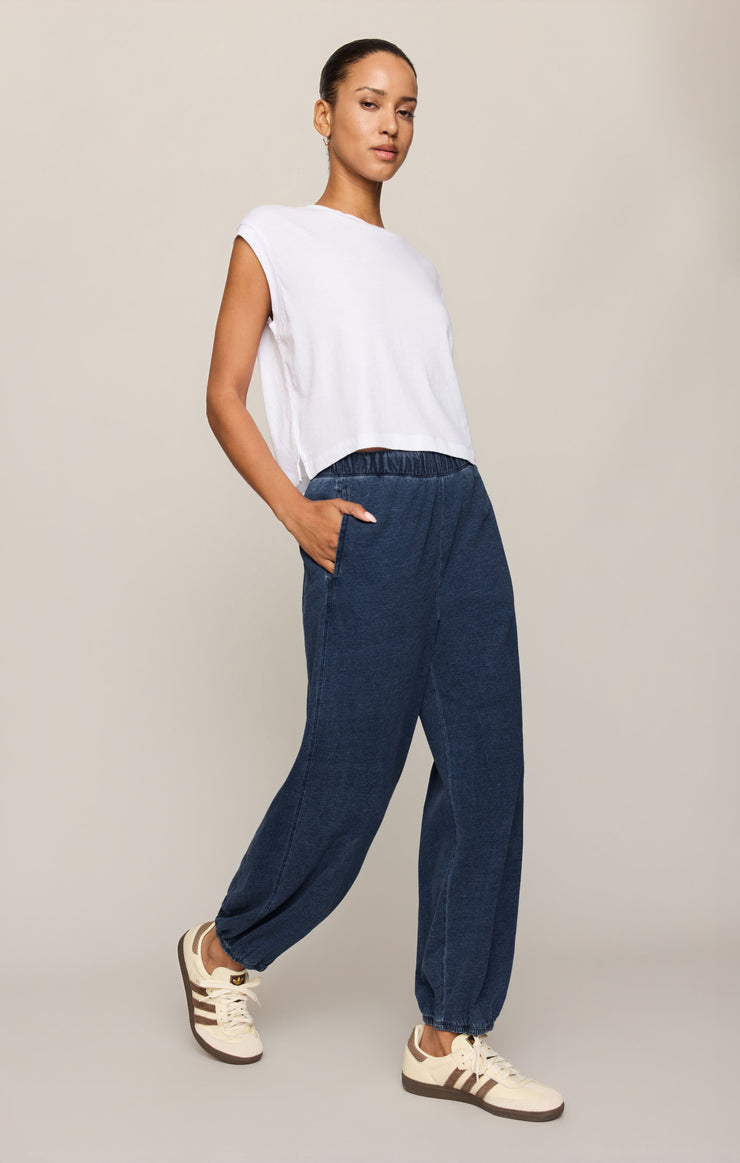Pants Janie Knit Denim Jogger Indigo