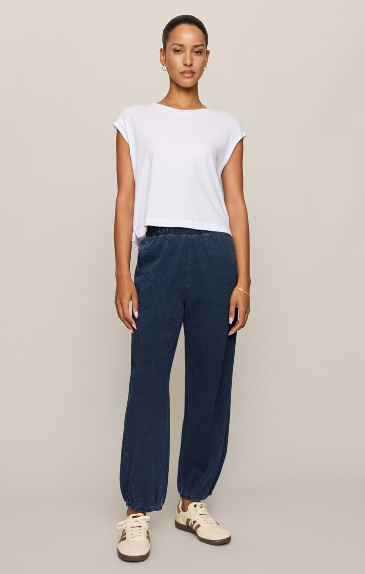 Pants Janie Knit Denim Jogger Indigo