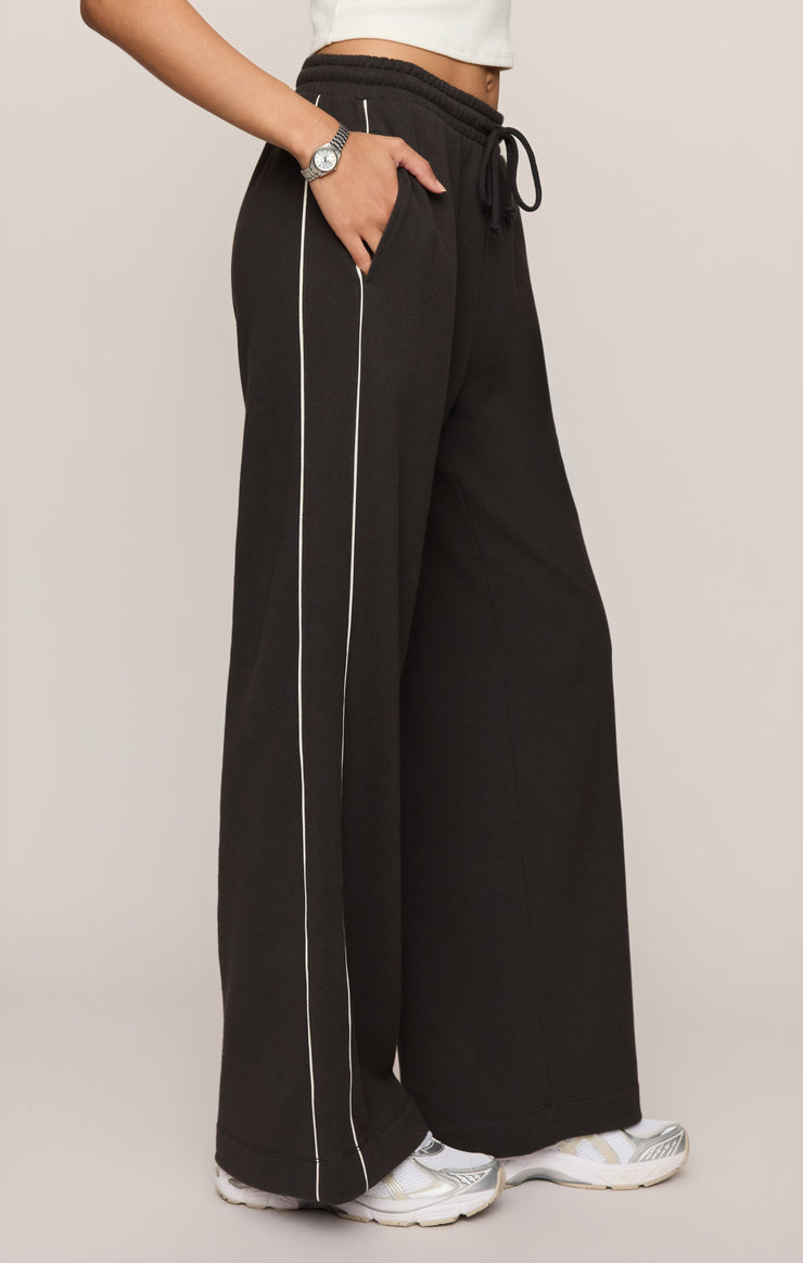 Pants Sport Stripe Knit Denim Pant Ash Black