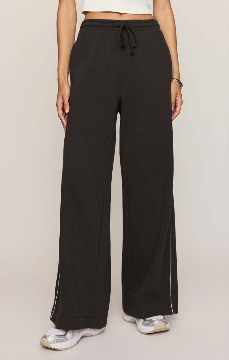 Pants Sport Stripe Knit Denim Pant Ash Black
