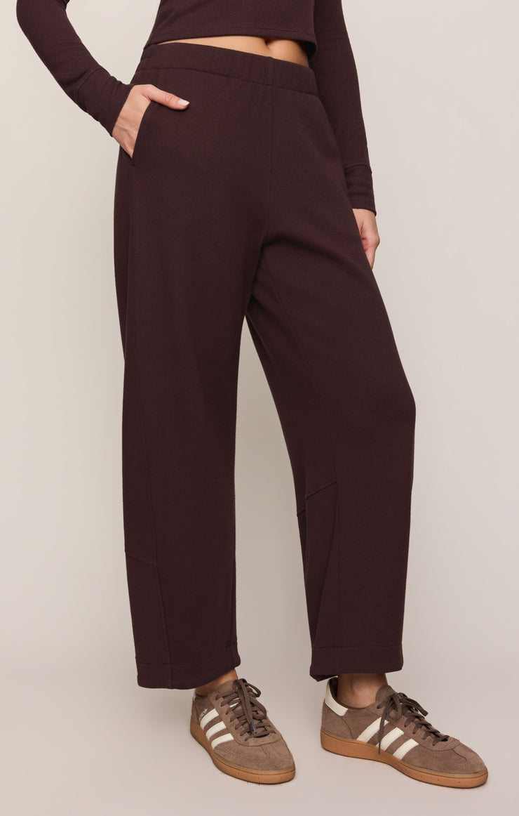 Pants Neo Knit Barrel Leg Pant Berry Noir