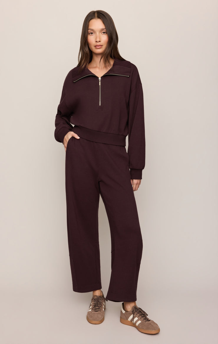 Pants Neo Knit Barrel Leg Pant Berry Noir
