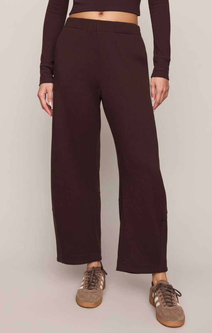 Pants Neo Knit Barrel Leg Pant Berry Noir