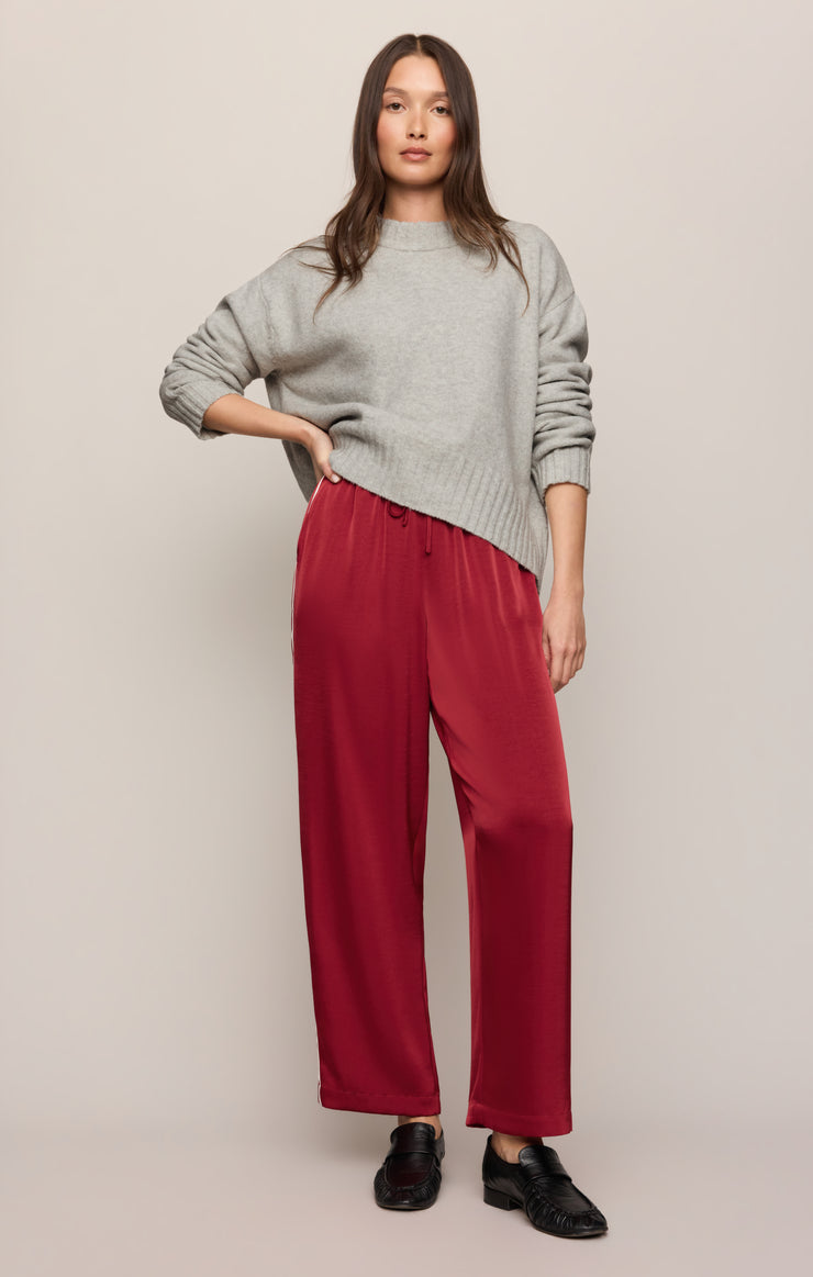 Pants In Stride Satin Track Pant Red Dahlia