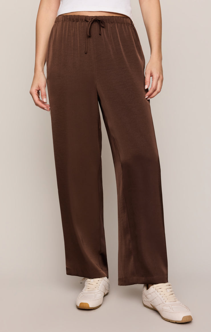 Pants In Stride Satin Track Pant Russet