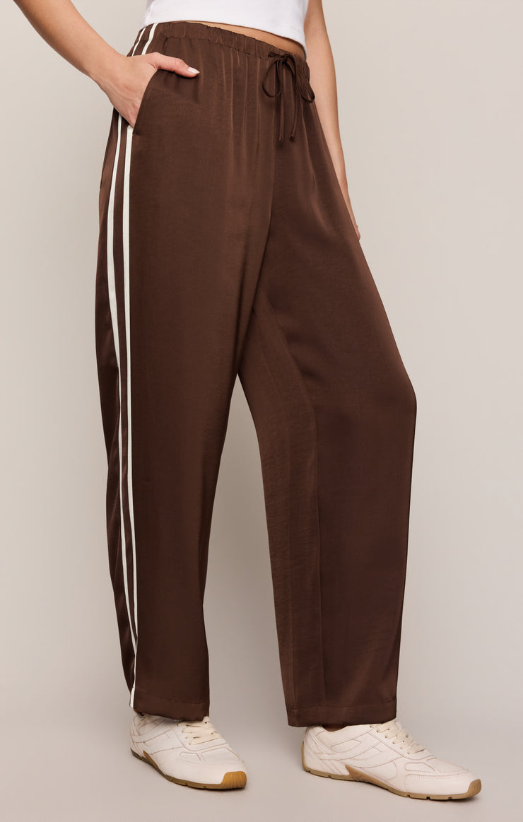 Pants In Stride Satin Track Pant Russet