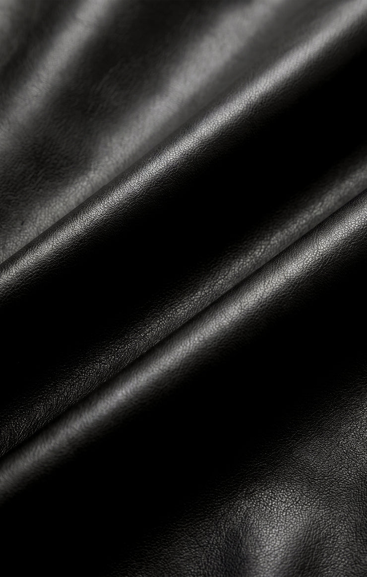 Pants Vesper Faux Leather Bowed Leg Pant Black