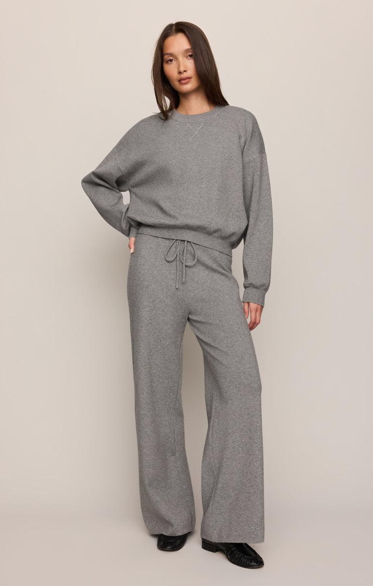 Pants Take It Easy Wide Leg Sweater Pant Classic Heather Grey