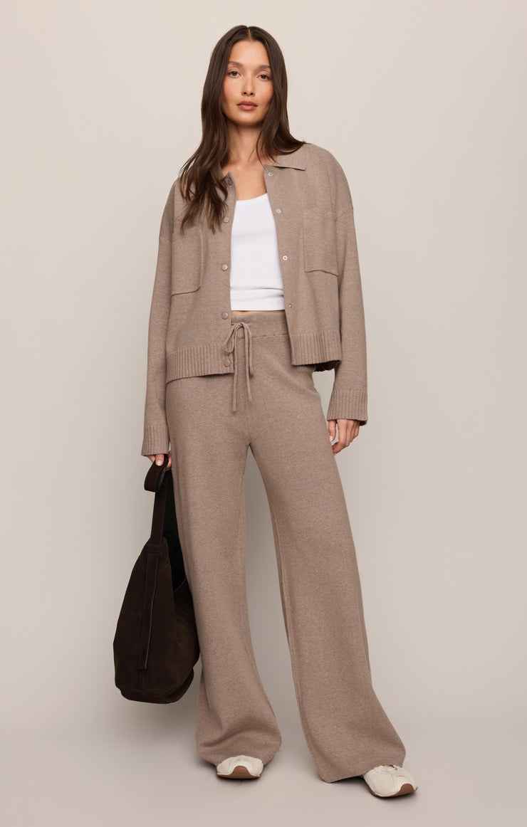 Pants Take It Easy Wide Leg Sweater Pant Heather Ash
