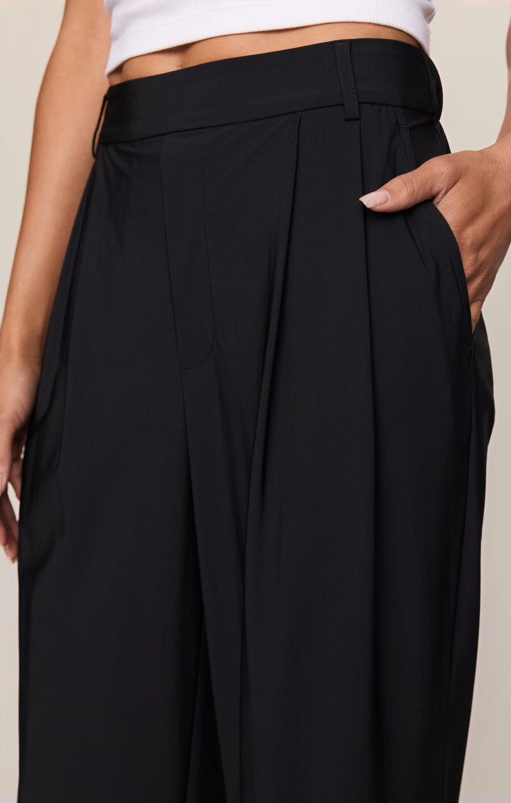 Pants Travel Wide Leg Trouser Black