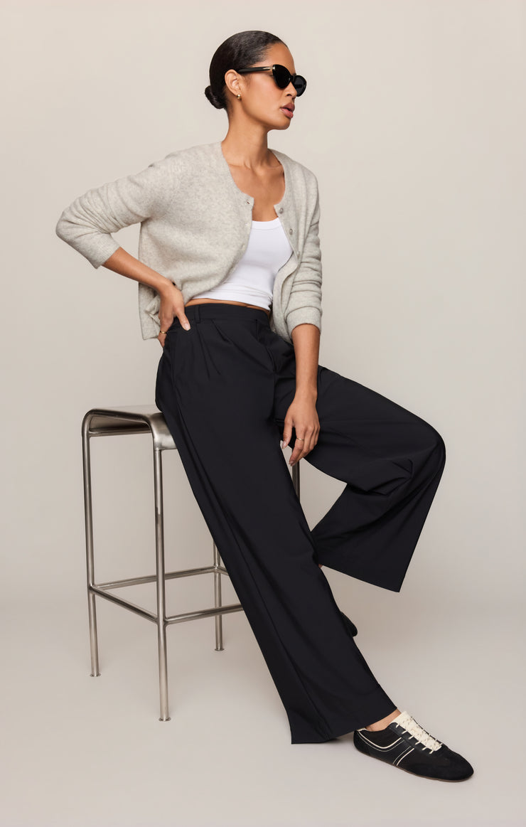 Pants Travel Wide Leg Trouser Black